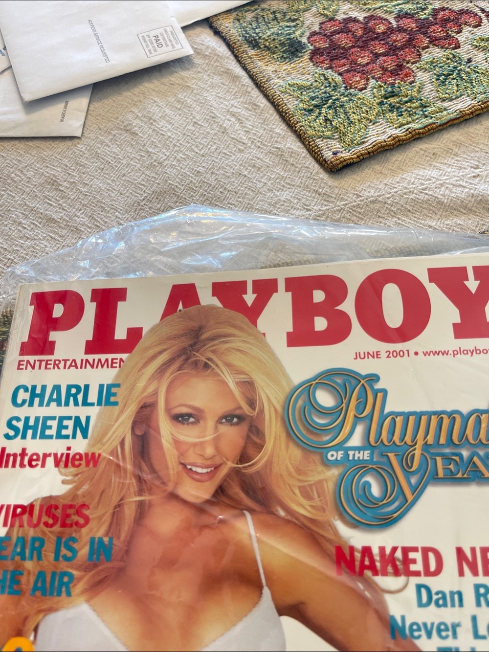 Playboy June 2001 – Playmate of the Year, Charlie Sheen